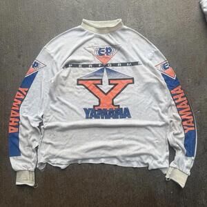 1980s Yamaha Thrashed Motocross Cotton Jersey Size Medium